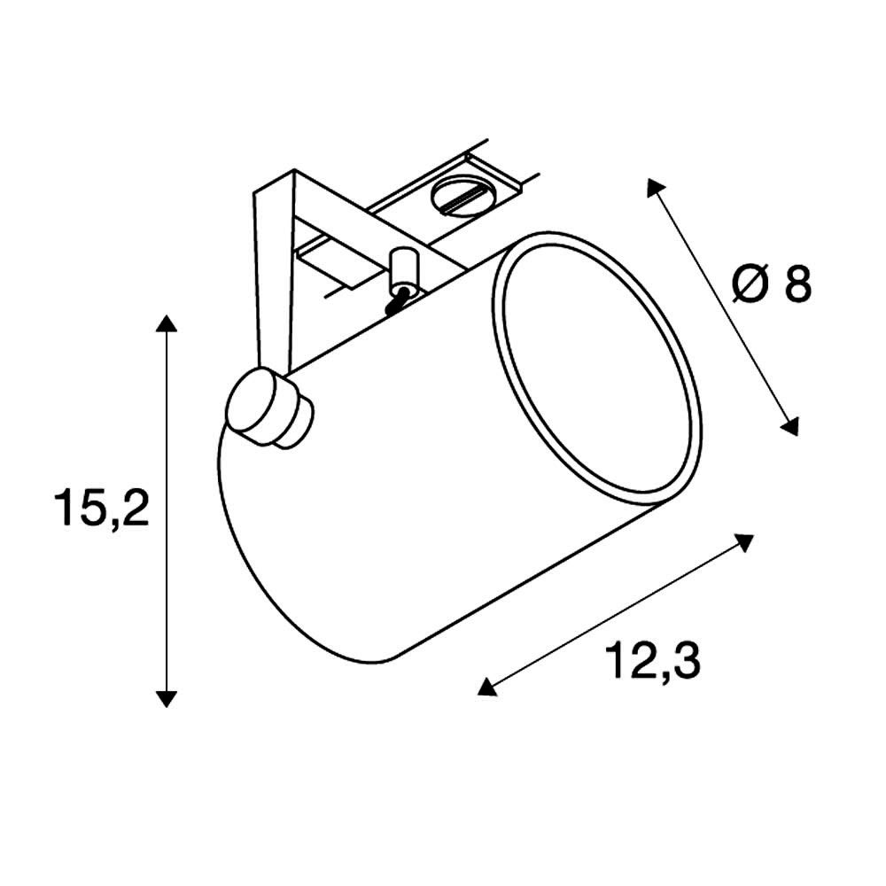 SLV spot gU10; max. 25 w; 1P-adaptateur 143811 blanc