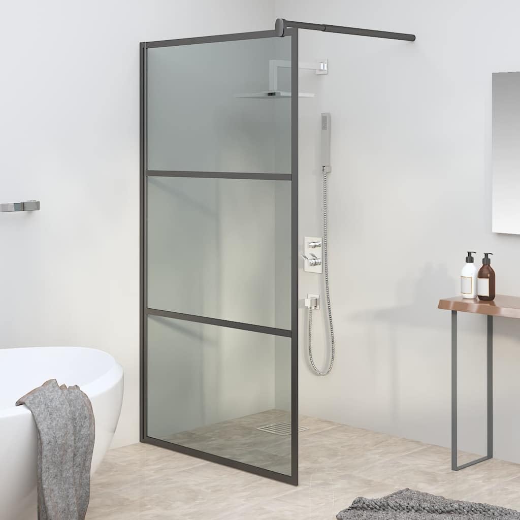 Walk-In - Mampara de ducha (115 x 195 cm, cristal oscuro), color