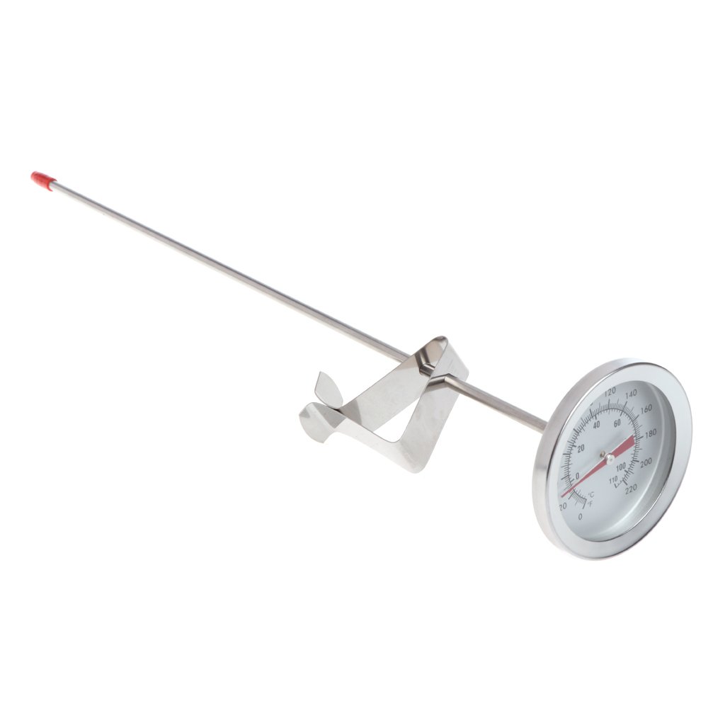 BIlinli 12" Stainless Steel Dial Thermometer Probe Homebrew Brew Kettle Temperature Measuring
