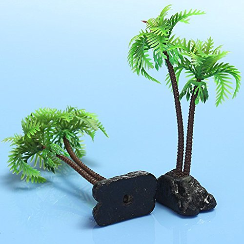 Hacoly Coco Aquarium Pflanze Kunststoff Künstliche Deko Lang Blatt Pflanzen Aquarium Fish Tank Wasser Gras Pflanze Landschaft Ornament Grün künstliche Wasserpflanzen Aquariumpflanzen - Grün - Image 7