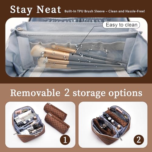 BOYATU Travel Makeup Bag Cosmetic Bags for Women: 3-Piece Makeup Bag Set by BOYATU - Used condition - Image 4