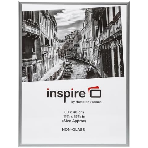 Hampton Frames Satin Silver Aluminium Photo Frame Cover