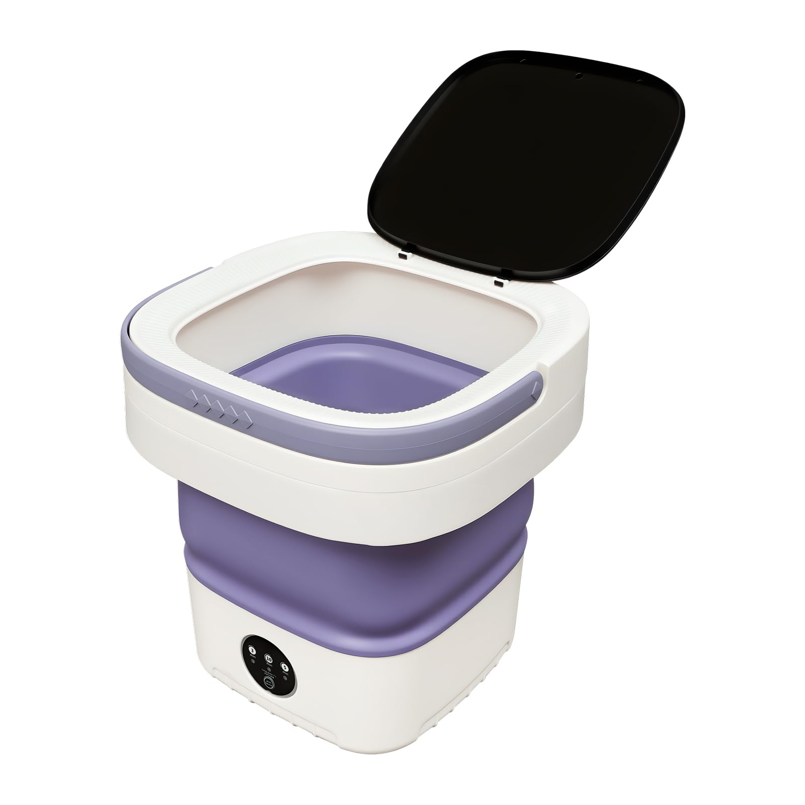 Mini Waschmaschine 12L Faltbare Reisewaschmaschine mit Schleuder für Wohnungen Wohnheime Camping Lila