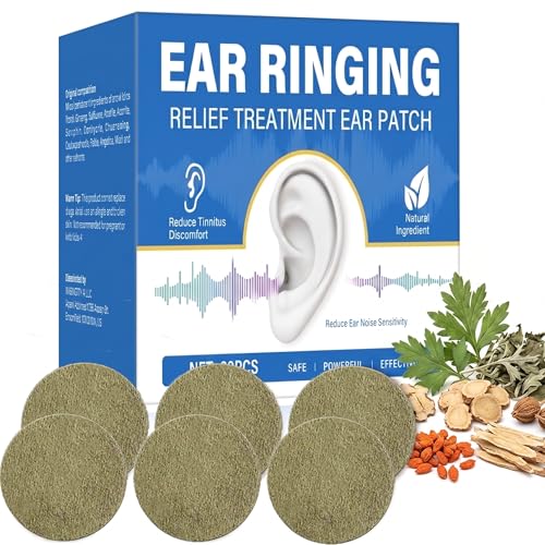 Tinnitus Relief for Ringing Ears 60 Pcs Tinnitus Relief Patch for Ear Noise and Buzzing Natural Gentle Ear Patch to Support for Auditory Comfort Ears Care Patches for Daily Use for Men and Women