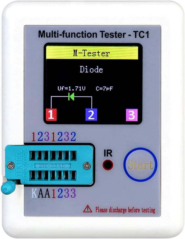 Morelian Colorful Display Transistor Tester Multi-functional TFT Backlight Didoe Triode Capacitance Resistor Detector Inductance MOSFET NPN PNP Triac MOS Automatic Calibration Detector