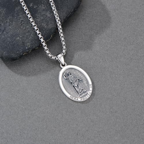 SIMONLY Mother's Day Gifts Goddess Necklace for Women 925 Sterling Silver Goddess Amulet Necklace Ancient Egypt Greek Mythology Jewelry Gifts for Her3