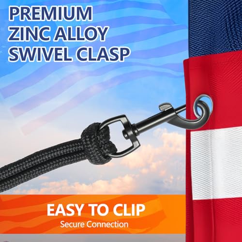 Drisse en nylon de 0,6 cm robuste pour mât de drapeau extérieur - 6