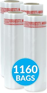 1160 Pcs Paraffin Wax Liners for Hands and Feet, 11in x 14in x 13mic, Disposable Plastic Bags for Wax Treatments, Spa, and Home Use – Printed with Caution Label