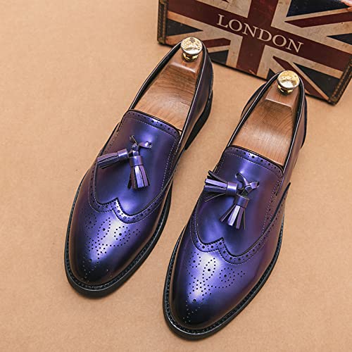Mens Faux Leather Shoes Breathable Smoking Slippers Slip On Daily Casual Loafers Dress Loafers Comfy Penny Loafers for Men3