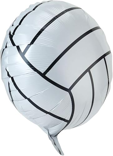 Miniatura 5 de BinaryABC Globos de voleibol, globos de papel de aluminio de Mylar de voleibol, suministros para fiestas temáticas deportivas, 10 unidades (18