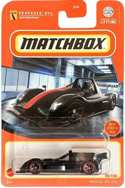 Matchbox Radical SR3 XXR, Black, 55/100, 1:64 Scale Diecast Car