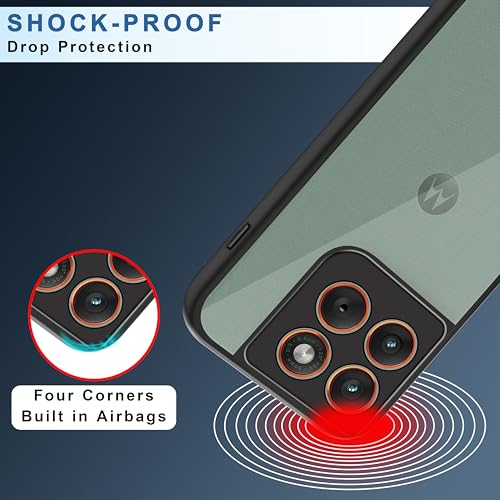 Image of CEDO Backcover for Motorola Moto Edge 70 (5G) | Camera Protection Bump Shockproof Edge | Ultra Hybrid Transparent Acrylic Clear TPU+PC Hard Backcase Cover (Black)