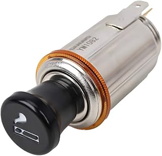 DC 12V Eject Button Truck Trailer Vehicle Car Cigarette Lighter Element Socket Plug Socket Assembly Set,DAMAVO YM1082 12Volt Power Source Replacement Accessory Push Button Automotive RV Boats Material