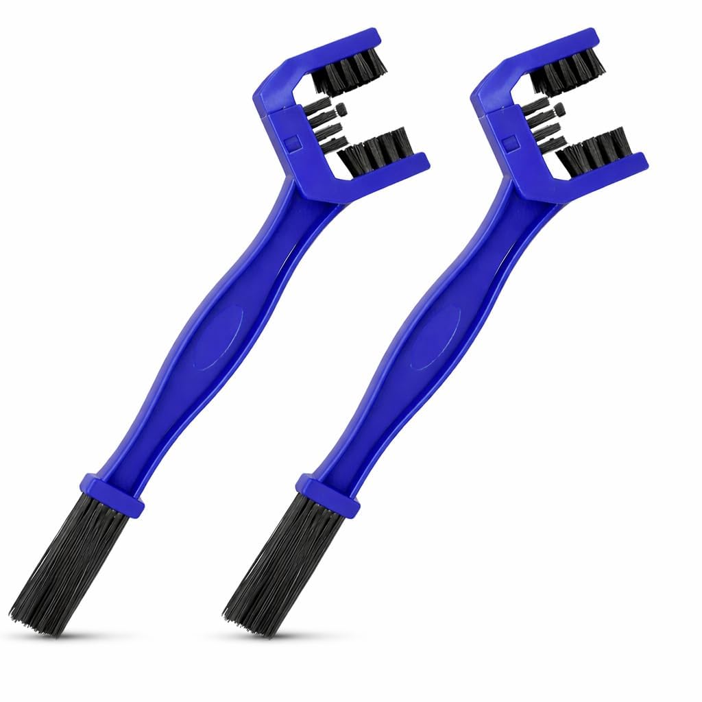 Bike Chain Cleaning Brush Pack of 2 | Chain Cleaner Tool for Motorcycle, Bicycle & Scooter Chain, Sprocket and Gear Cleaning (Black & blue)-image-49