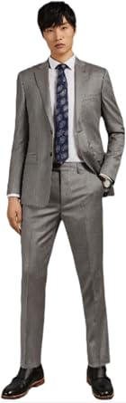 Ted Baker London Mens ArcinaT Wool Trousers Light Gray Size 34x34 Suit Pants Separate with 100% Wool