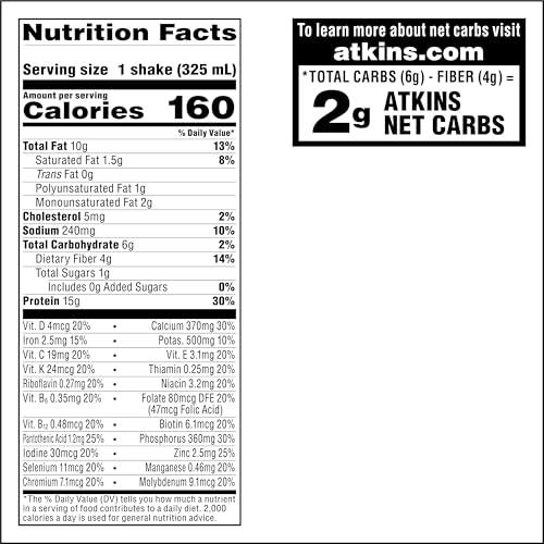 Image of Atkins Creamy Chocolate Coconut Protein Shake,15g Protein,2g Net Carbs,1g Sugar,Keto Friendly,(Pack of 24)