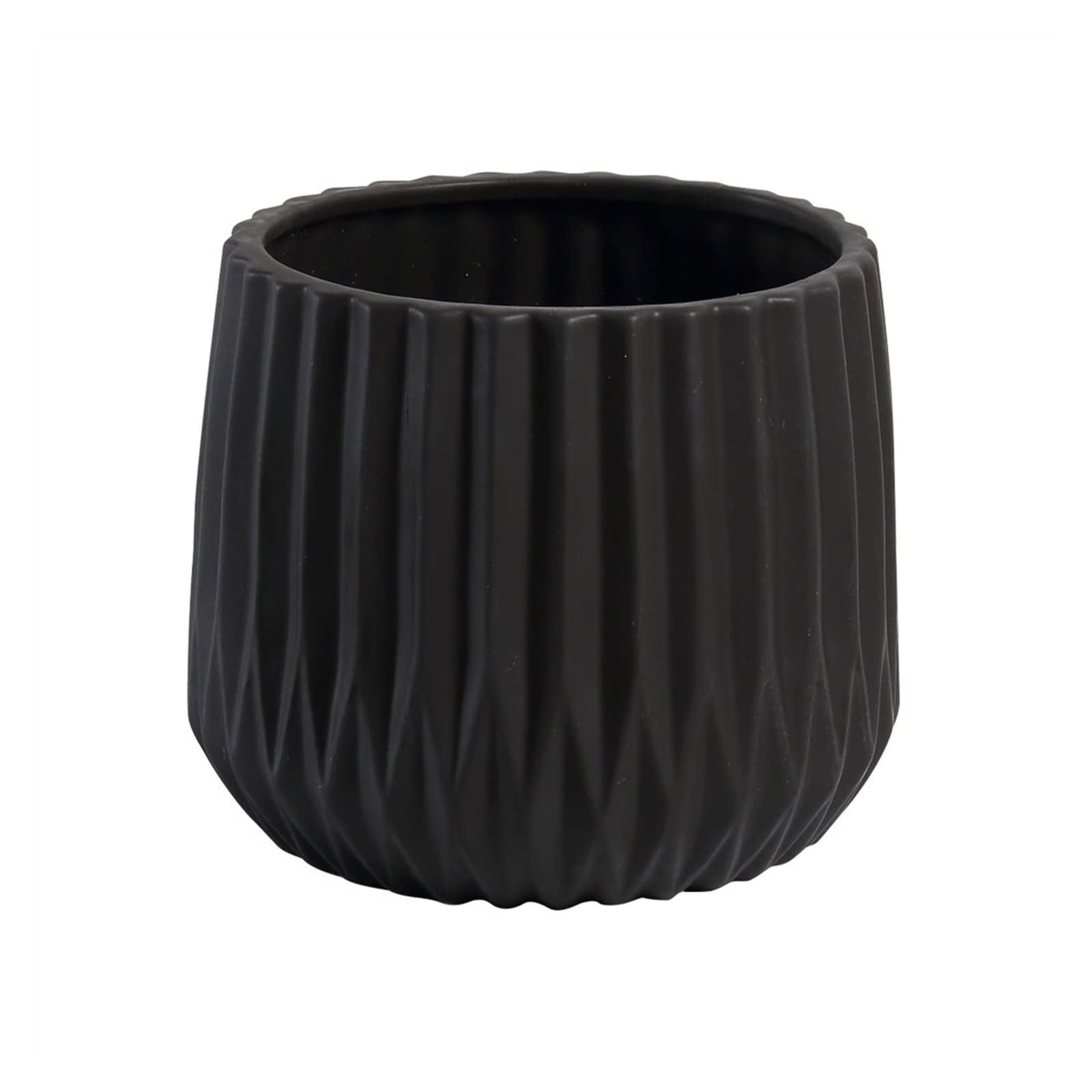 Pot pour plantes d'intérieur en céramique minimaliste noir et blanc