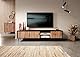 Selsey TV Schrank Board Sideboard Fernsehtisch Fernsehschrank Mit Lamellen Und LED Beleuchtung 175 cm Schwarze Beine Wotan Eiche Bello, Schwarz