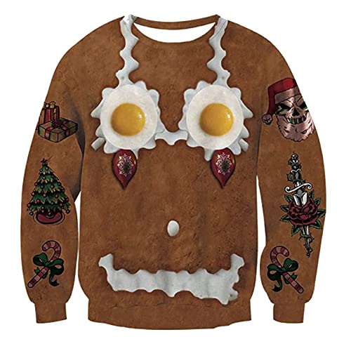 Pullover party sweat marron pour exprimer votre personnalité unique - 2