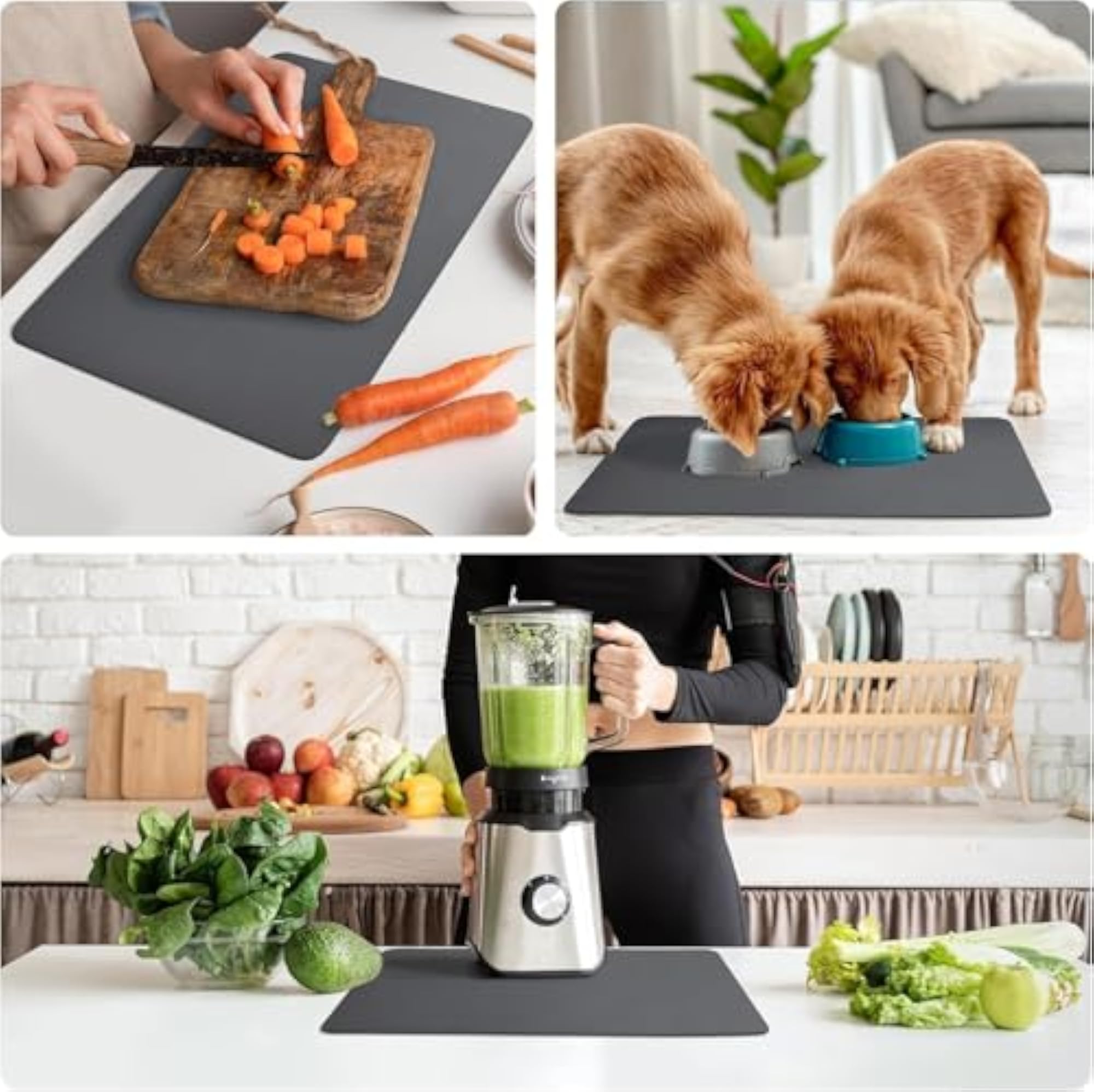 Dish Drying Mat for Kitchen, Non-Slip & Quick Drying