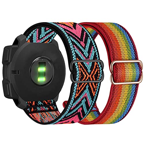 Correa Elástica de Nylon 22mm para Garmin Instinct 3 45mm miniatura 1