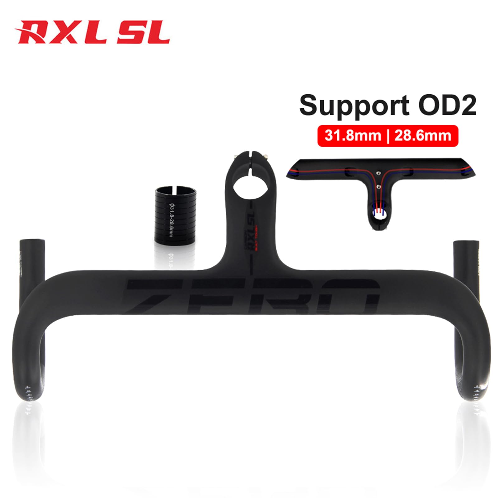 Amazon.co.jp: RXL SL ステム一体型ハンドル 28.6/31.8mm ロードバイク