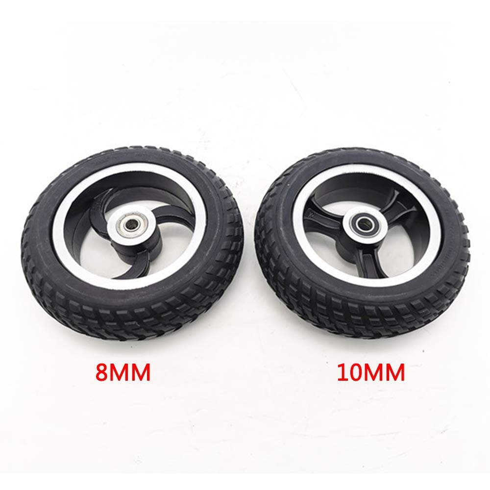 Pneumatico per Scooter Elettrico, Ruota Integrale da 6 Pollici, Pneumatico Antiscivolo 6X2, Resistente all'Usura, Ammortizzante, Diametro Interno del Cuscinetto 8 mm 10 mm Opzionale, 10 mm