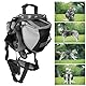 Cyrank Hundewanderrucksack, Hunderucksack Geschirr Hundesatteltasche mit Seitentaschen für kleine mittelgroße Hunde(M-Schwarz)