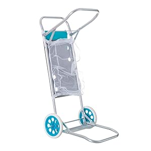 Nuevo Y Mejorado Carro portasillas Plegable con 2 Ruedas de Aluminio de 52x37x105 cm., Convertible en Mesa