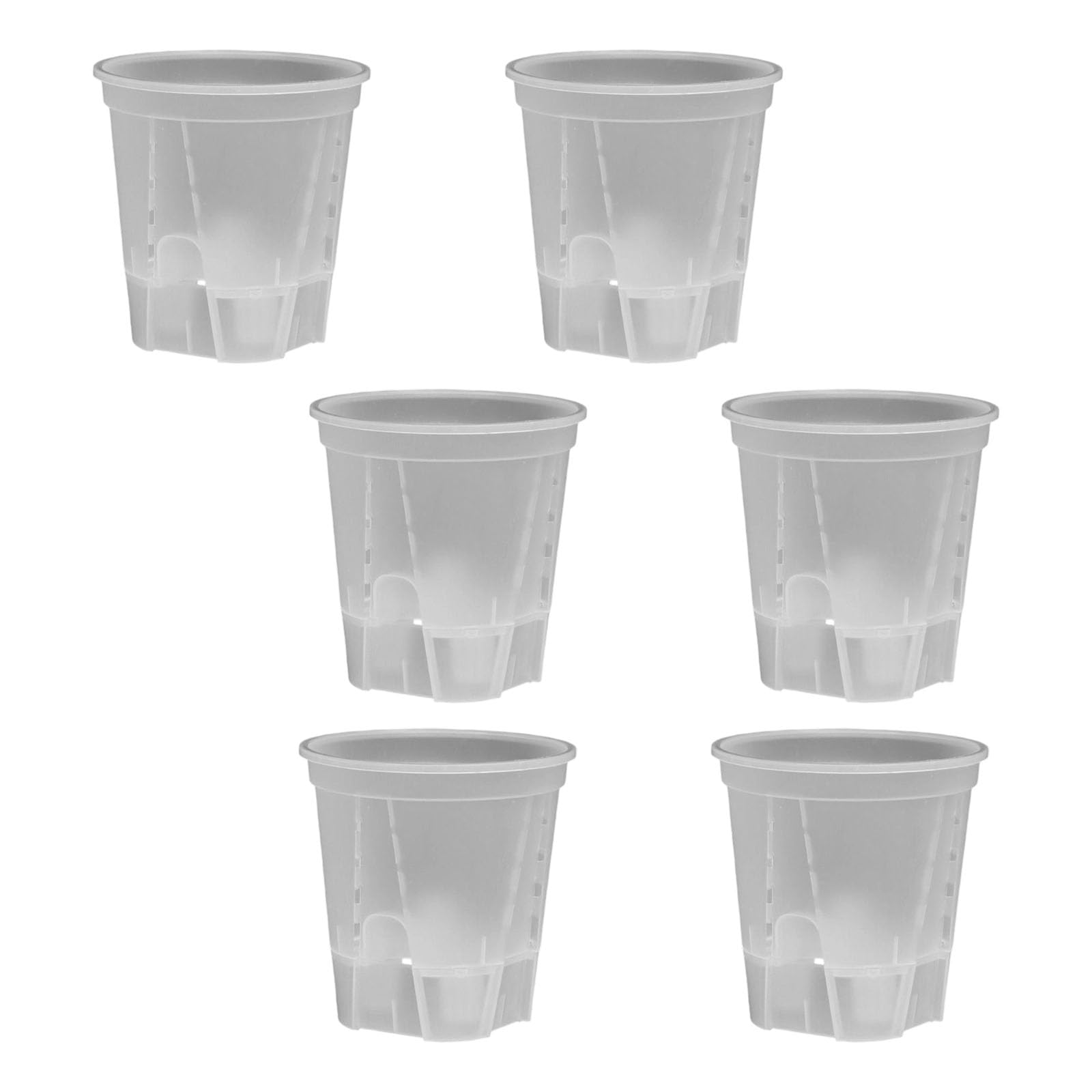 HZGFNBZ Of 6 Versatile Gardening Automatic Watering Container Planter with Removable Base Suitable for Succulents Space Saving Automatic Watering Plant Pots