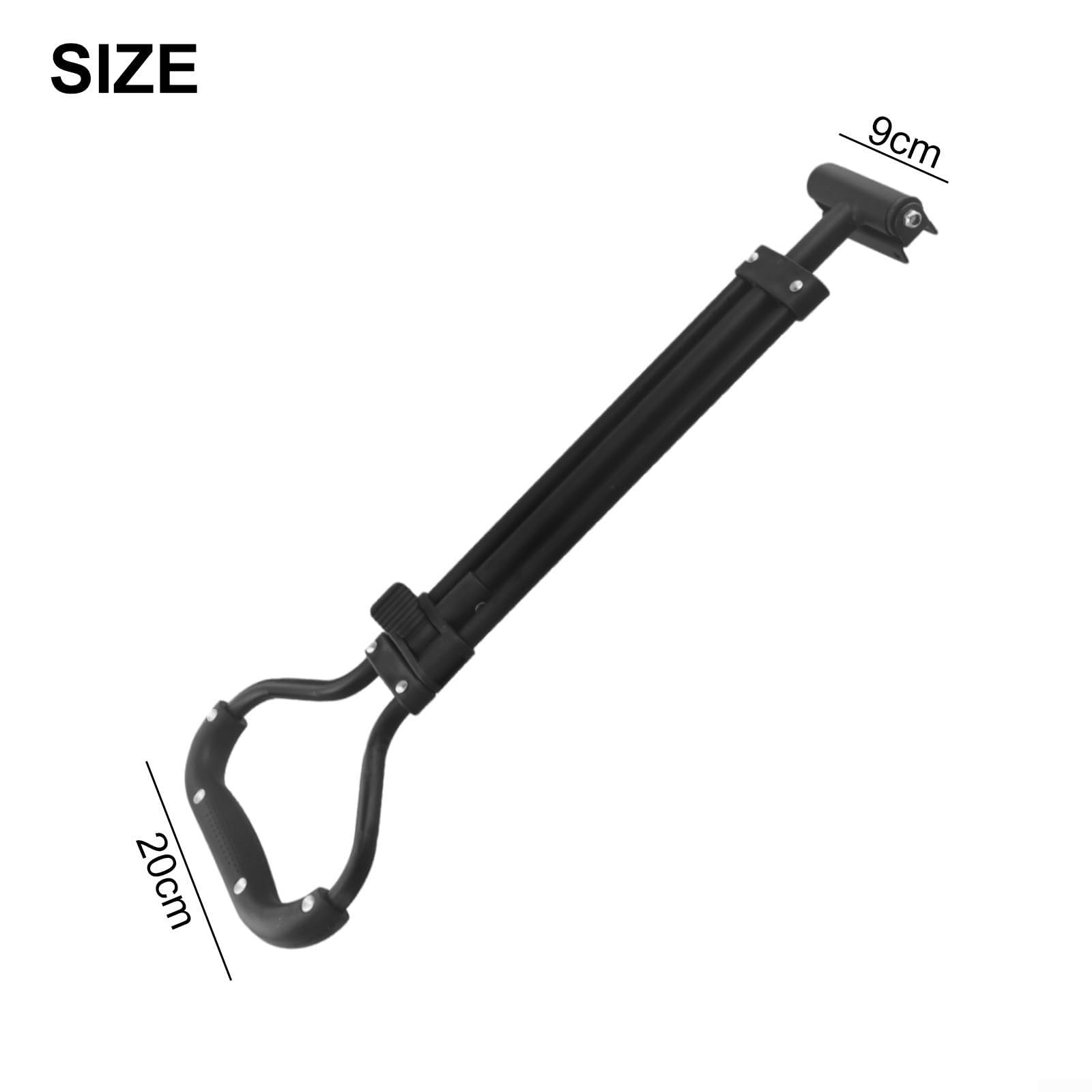 Mangue réglable en métal pour chariot pliable, poignée de rechange pour camping, shopping, plage, noir, 56 x 25 cm, forte capacité de charge