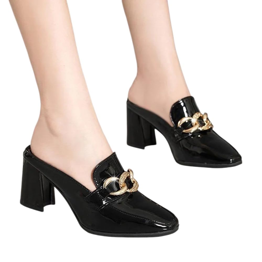 Scarpe Tacco Donna,Décolleté Classiche da Donna con Punta Arrotondata, comode e Casual, Scarpe con Tacco perfette per L'Ufficio.