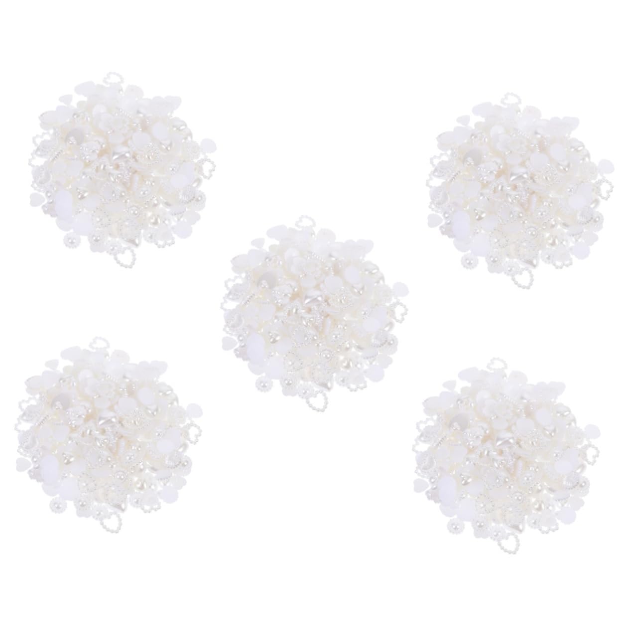 Healeved 5confezioni Charm Di Decorazione Unghie Forma Di Cuore Ornamenti Per Nail Art Accessori Colorati Per Manicure e Occasioni Speciali