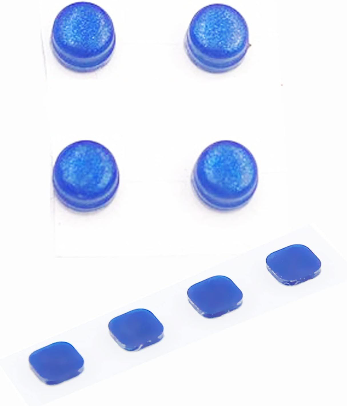 New for New3DS XL Screw Plugs Blue Replacement Original, for Nintendo New 3DS XL/LL New3DSXL Handheld Game Console, Convex & Flat Screws Hole Rubber Plug Screen Pads Pack 8 PCS Full Set
