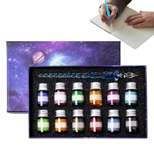Genérico Kits de caligrafía para principiantes, de de caligrafía de de vidrio, de de de 12 tintas, de de tinta a prueba de fugas, suminist