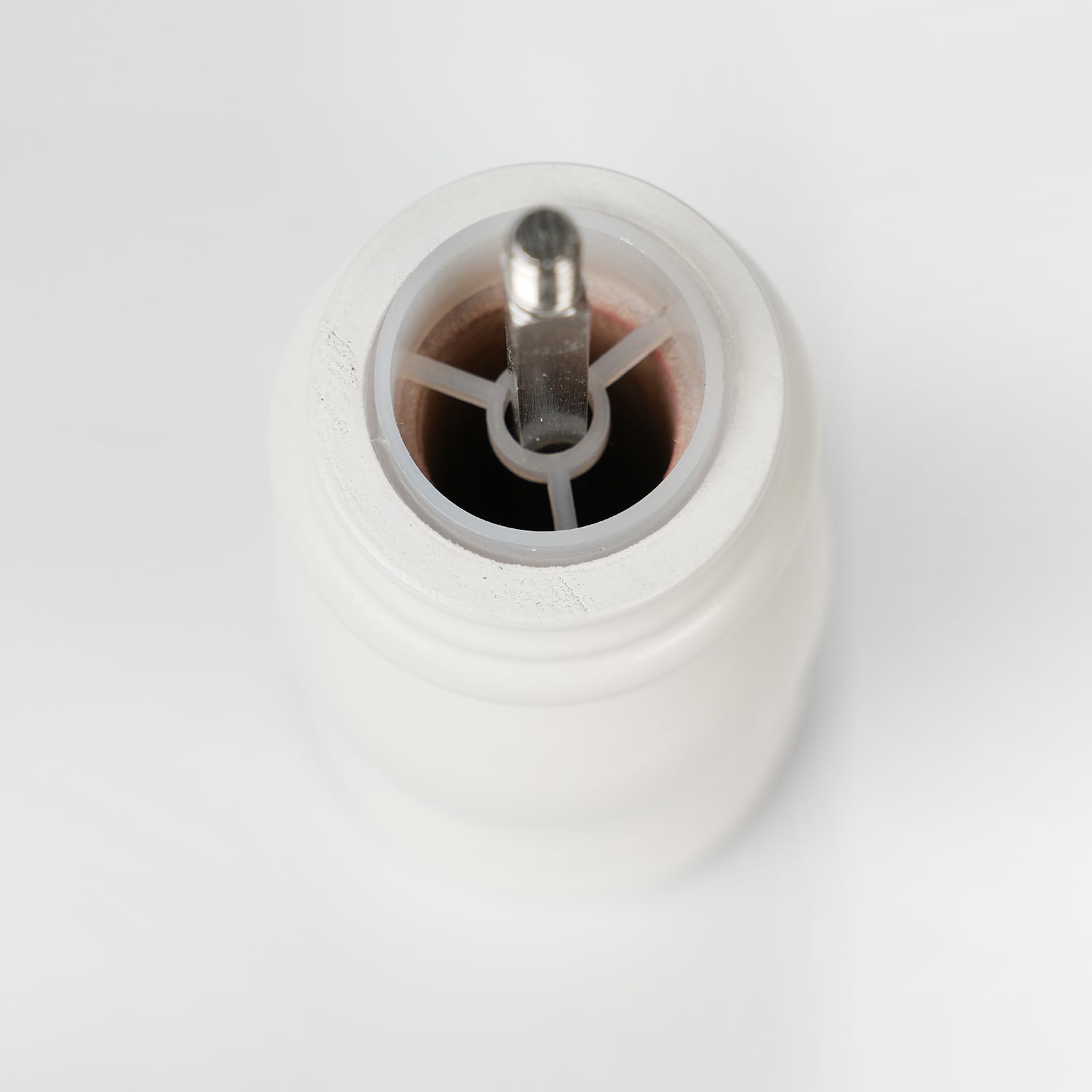 Glios White Wooden Salt Hand Mill-Grinder 18 Cm-7.08 inch