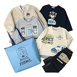 [ZOOMIC] [ズーミック] 2026年 新春 福袋 6点セット フリースジャケット トレーナー スウェット ロンT パンツ 保温冷バッグ 子供服 キッズ ベビー ハッピーバッグ 男の子 女の子 くま パンダ アニマル 動物 電車 新幹線 110cm