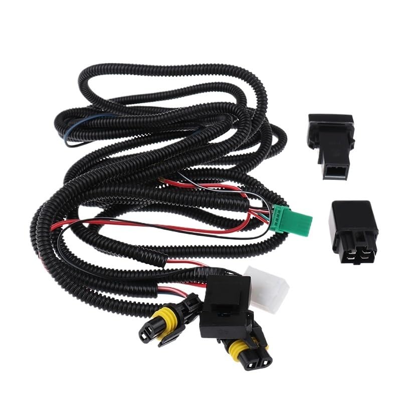 1 PCS Interruptor de luz antiniebla Arnés de cableado Cable Indicadores L*/ED Interruptor 12V 40A Relé H11 Arnés de cableado de luz antiniebla Enchufes