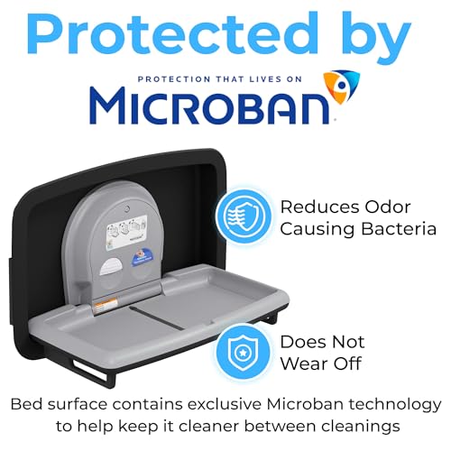 Image of Koala Kare Baby Changing Station Horizontal Recessed-Mounted, Model KB310- SSRE-MBLK (Matte Black)