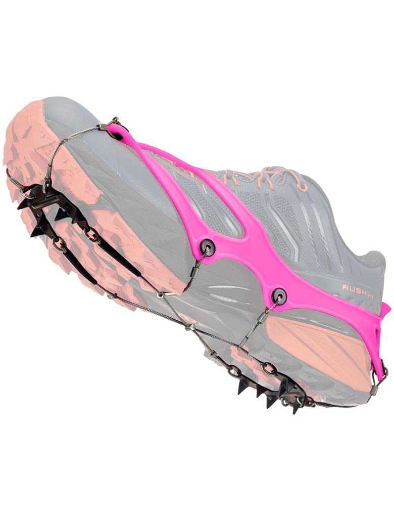 Nortec Ramponcini TRAIL 2.1 Made in Italy per Winter Trail Races Corsa invernale su Ghiaccio e Neve, Micro Ramponi minimal con Custodia