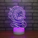 Dieses einstellbare 3D-Licht kann einfach zwischen 7 Farben (rot, grün, blau, gelb, cyan, pink, weiß) und einem blinkenden Farbmodus umgeschaltet werden. Sie können je nach Stimmung oder Umgebung verschiedene Modi und Farben auswählen.