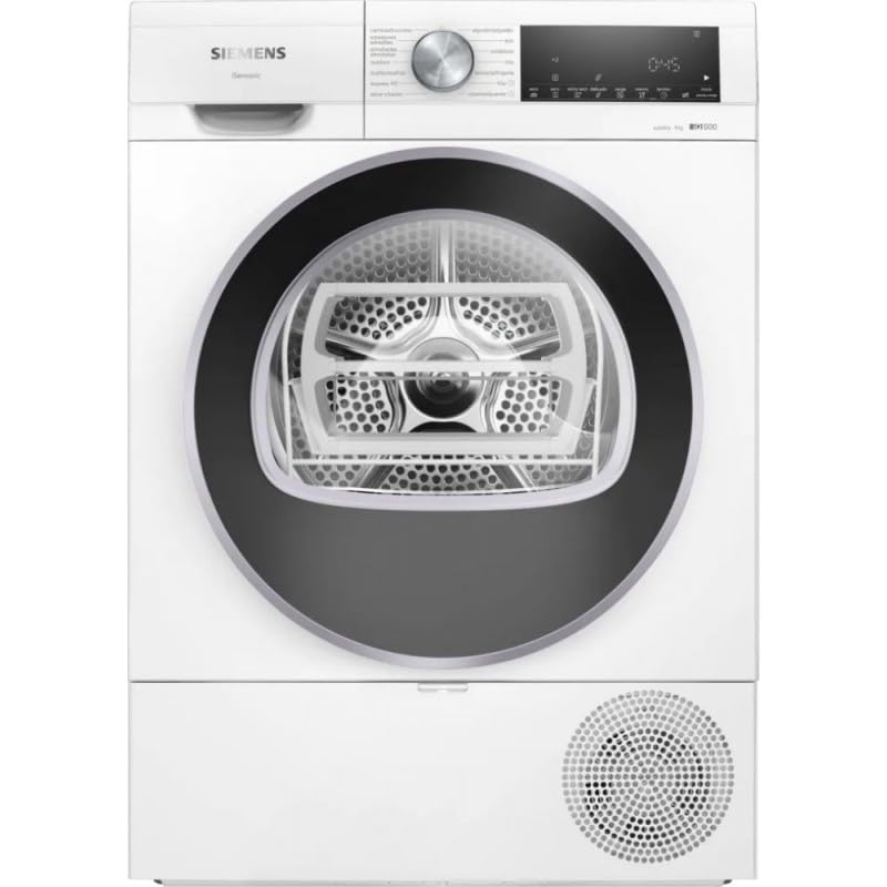 Siemens - Asciugatrice con pompa di calore, 9 kg, iQ500, autoDry, mezzo carico, bianco, WQ42G200ES