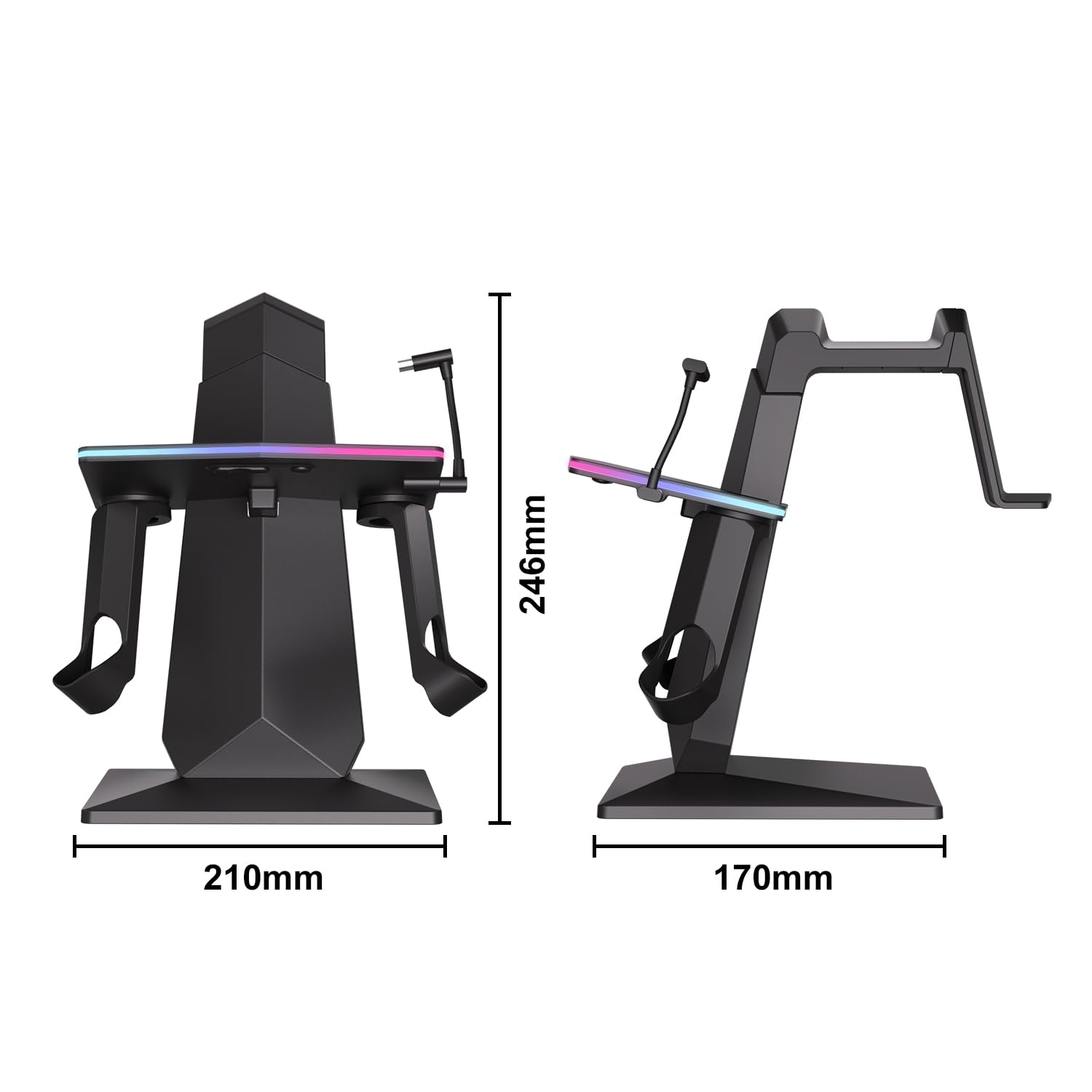Dock di ricarica compatibile con Meta Quest 2/3/3S | Supporta la stazione di ricarica rapida VR con luce RGB, cavo di tipo C, supporto per controller VR
