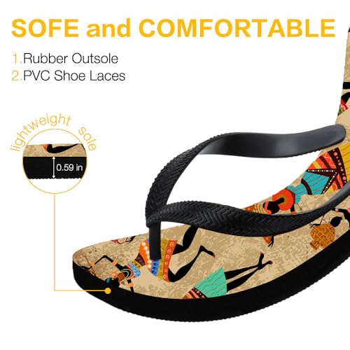 Flip Flop Slippers Women Men Beach Waterproof Rubber Non-Slip Comfortable Cushion Walking Flat Thong Sandals Yoga Mat Vacation Pool Bathroom Shower Shoes Casual Summer Two-Tone Slippers2