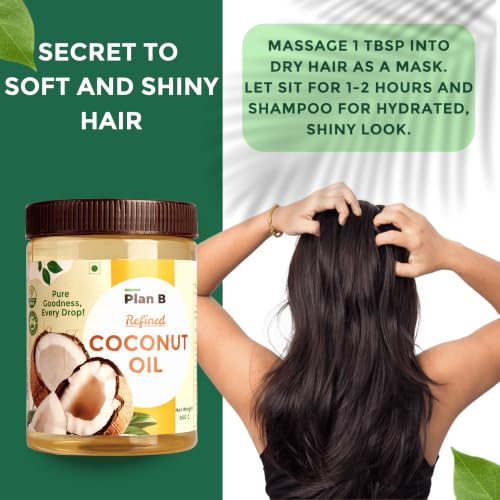 Image of Plan B Refined Coconut Oil - Pure & Premium | Pack Of 2 (850 g each)