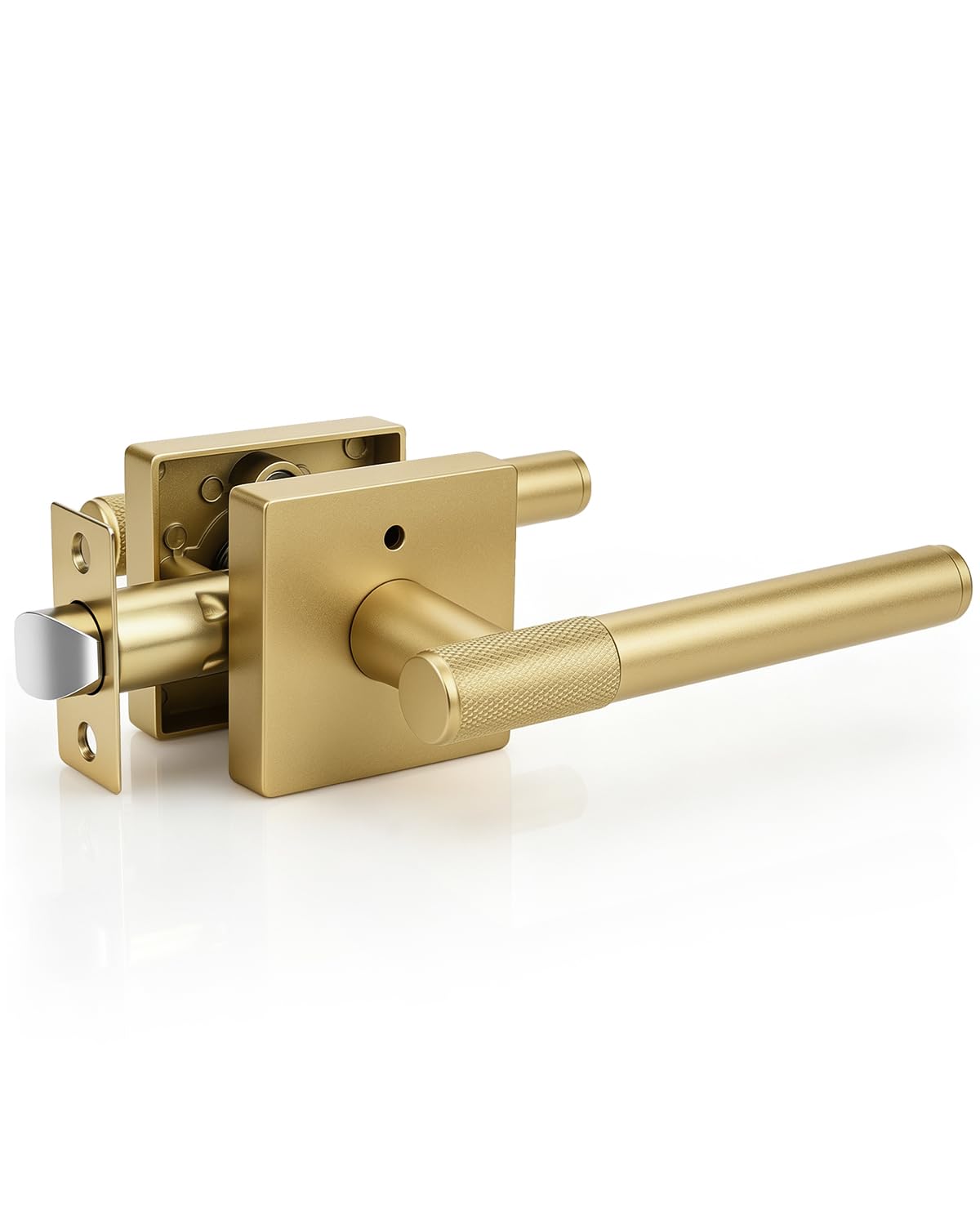 Golden Champagne Door Knobs - Modern Privacy Locks -1