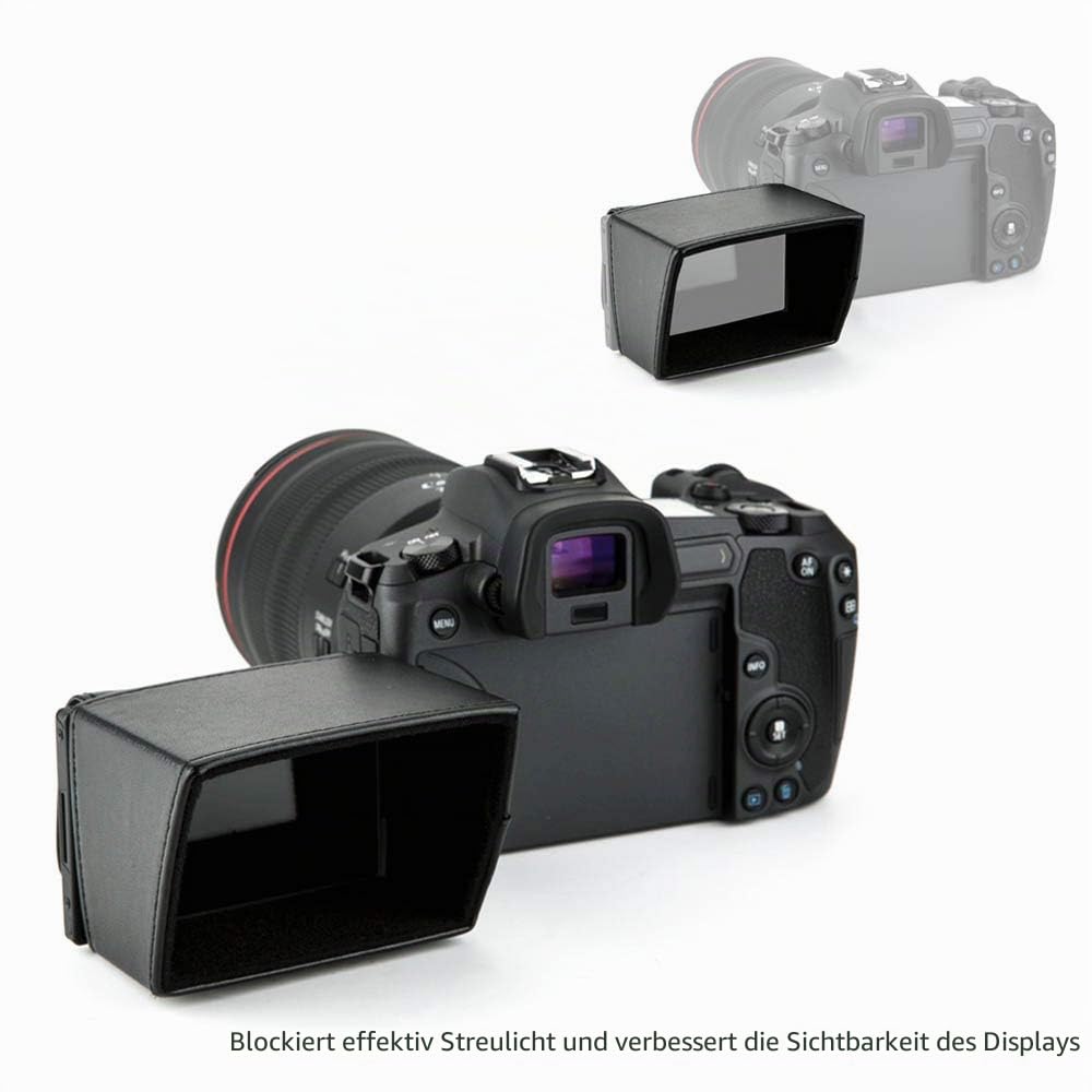 JJC LCD-Sonnenblende für 7,6cm/3'' Bildschirme, ausklappbare DSLR-Kamera und Camcorder, LCD-Bildschirm-Sonnenblende für GH6 GH5 GH5S G9 Canon R10 R 800D 760D 750D, VIXIA HF R500 R400 Sony ZV-1 A7C II