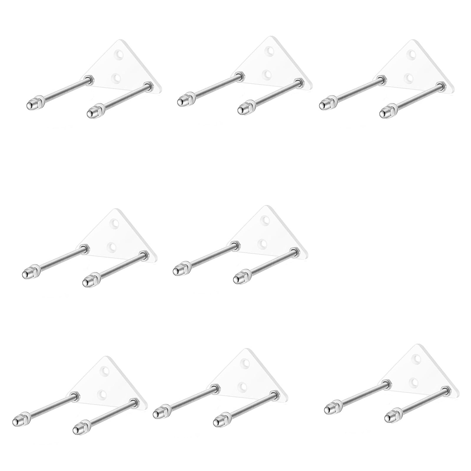 Kalttoy 8 Pieces Practical Wall Hanging Ski Boards Storage Rack With Adjustable Setting Home Accessory For Secure Snowboards Storage Ski Solution