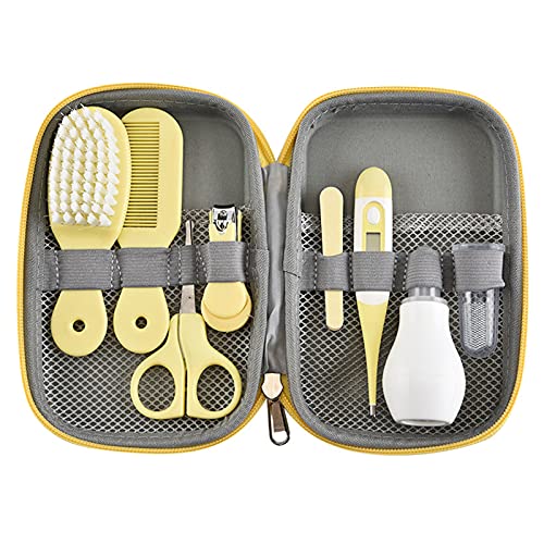 Baby Healthcare and Grooming Kit, FantasyDay 8 in 1 Newborn Essentials Nursery Care Set with Toothbrush Nail Clipper File Nose Cleaner Nasal Aspirator - Baby Item for Infant Toddlers Boys Girls Kids