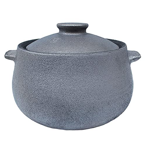 ZHANGXABN Olla de cerámica para cocinar Olla de Terracota Olla de cerámica para cocinar de Barro Fácil de Limpiar, Antideslizante y no Caliente. -6L (Tamaño